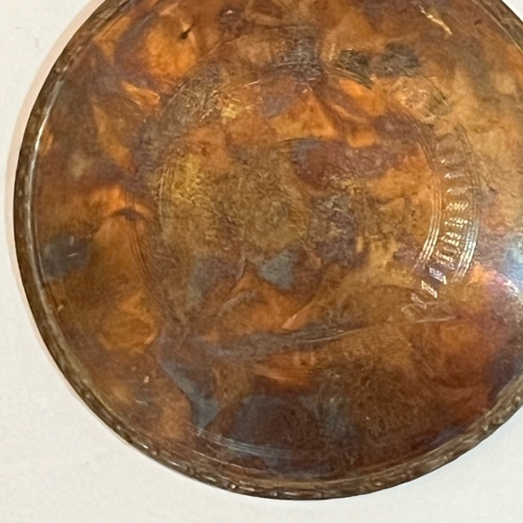 Vintage 1980s Hammered Copper/Metal Distressed Dangle Statement Earrings-Huge - Picture 5 of 8